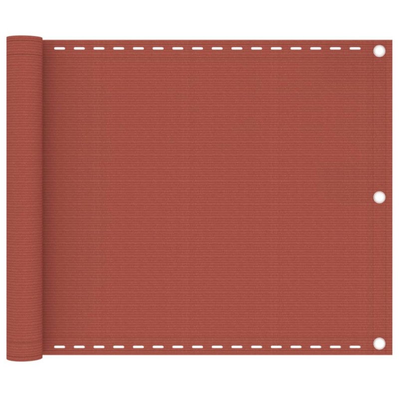 vidaXL Balkónová markíza tehlovočervená 75x600 cm HDPE
