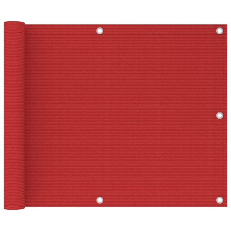vidaXL Balkónová markíza červená 75x300 cm HDPE