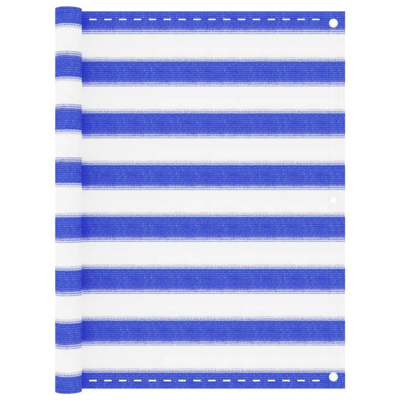 vidaXL Balkónová markíza modrá a biela 90x400 cm HDPE