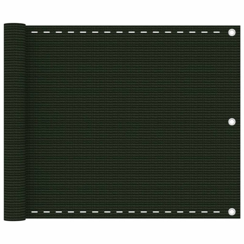 vidaXL Balkónová markíza tmavozelená 75x500 cm HDPE