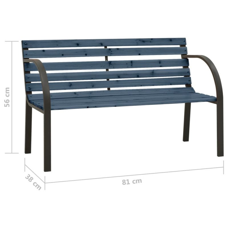 vidaXL Detská záhradná lavička 81 cm čínska jedľa sivá