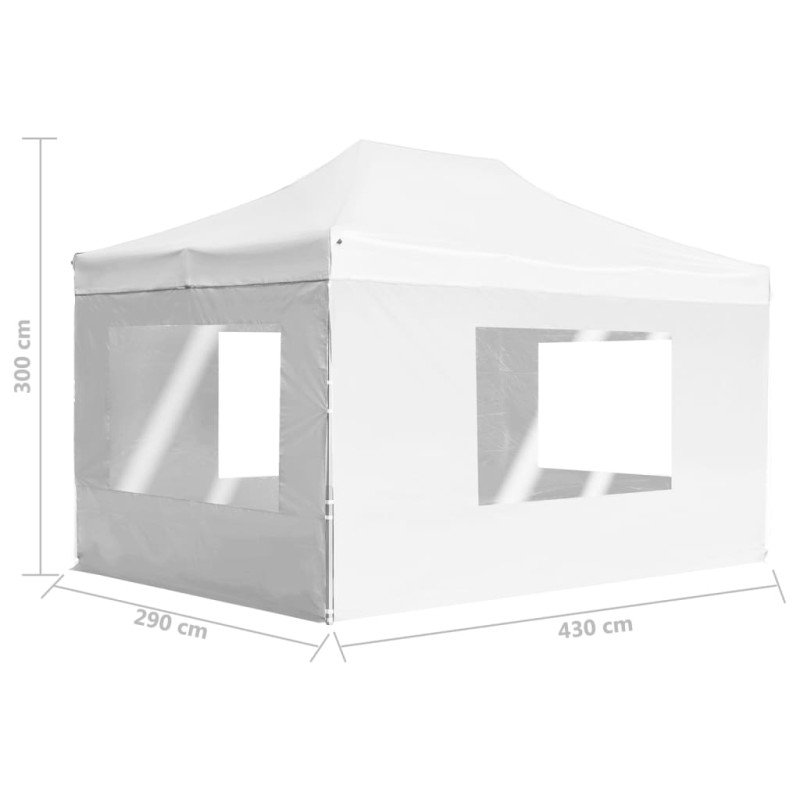 vidaXL Profesionálny skladací stan+steny, hliník 4,5x3 m, biely