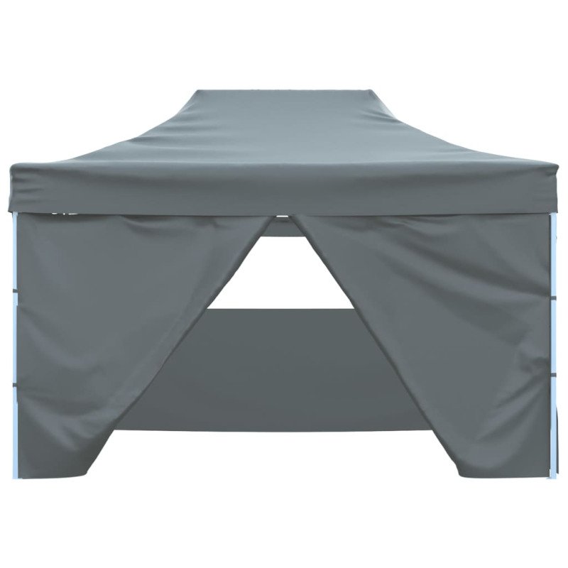 vidaXL Profesionálny skladací párty stan+4 steny 3x4 m, oceľ, antracit