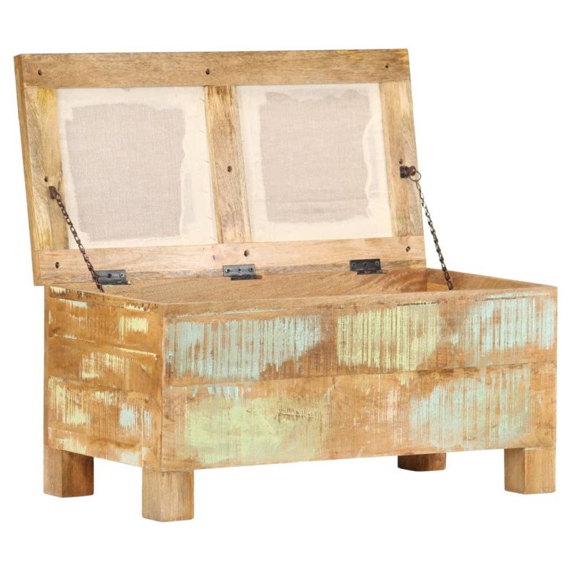 vidaXL Úložná lavička, recyklovaný masív 80x40x40 cm