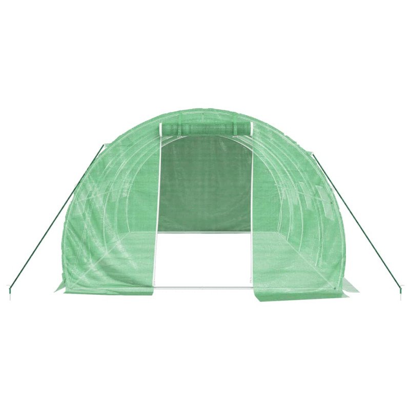 vidaXL Fóliovník s oceľovým rámom zelený 12 m² 4x3x2 m