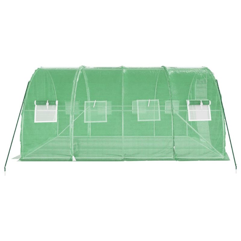 vidaXL Fóliovník s oceľovým rámom zelený 12 m² 4x3x2 m