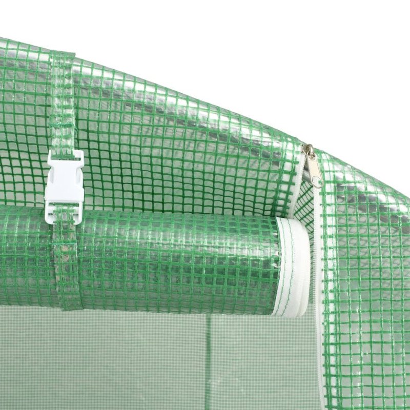 vidaXL Fóliovník s oceľovým rámom zelený 12 m² 4x3x2 m