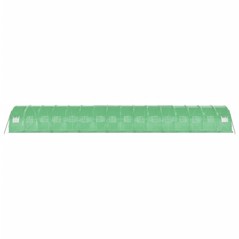 vidaXL Fóliovník s oceľovým rámom zelený 48 m² 16x3x2 m