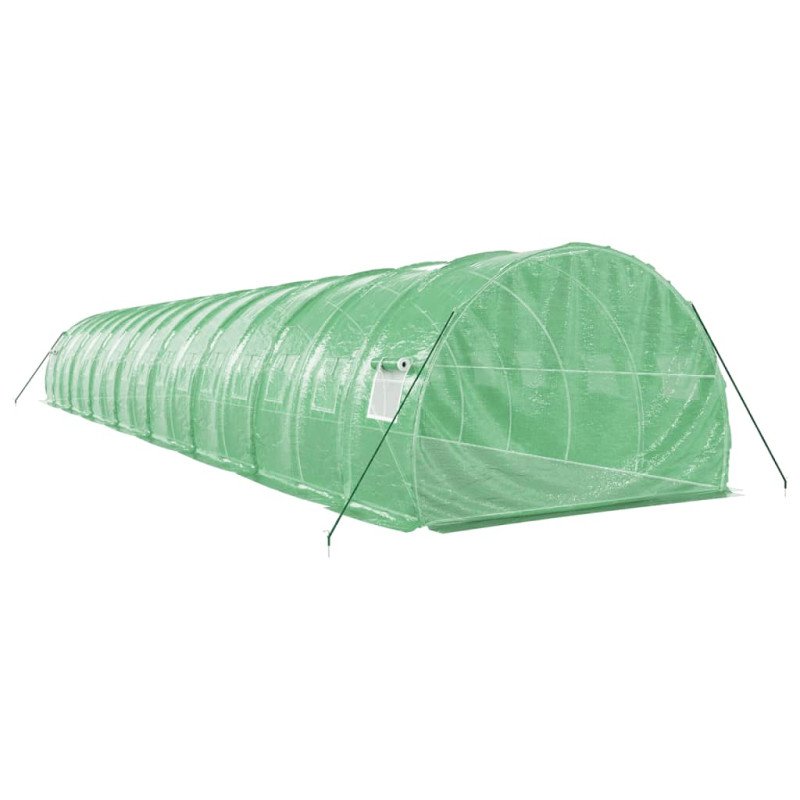 vidaXL Fóliovník s oceľovým rámom zelený 48 m² 16x3x2 m