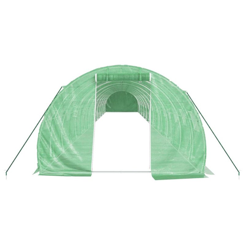 vidaXL Fóliovník s oceľovým rámom zelený 60 m² 20x3x2 m