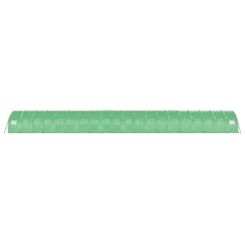 vidaXL Fóliovník s oceľovým rámom zelený 60 m² 20x3x2 m