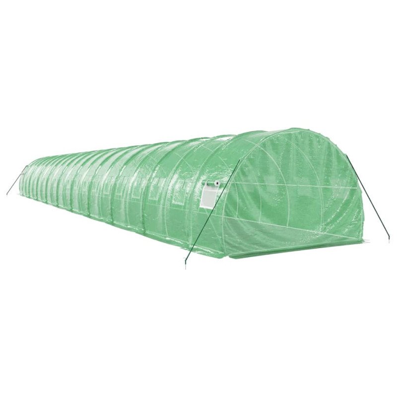 vidaXL Fóliovník s oceľovým rámom zelený 60 m² 20x3x2 m