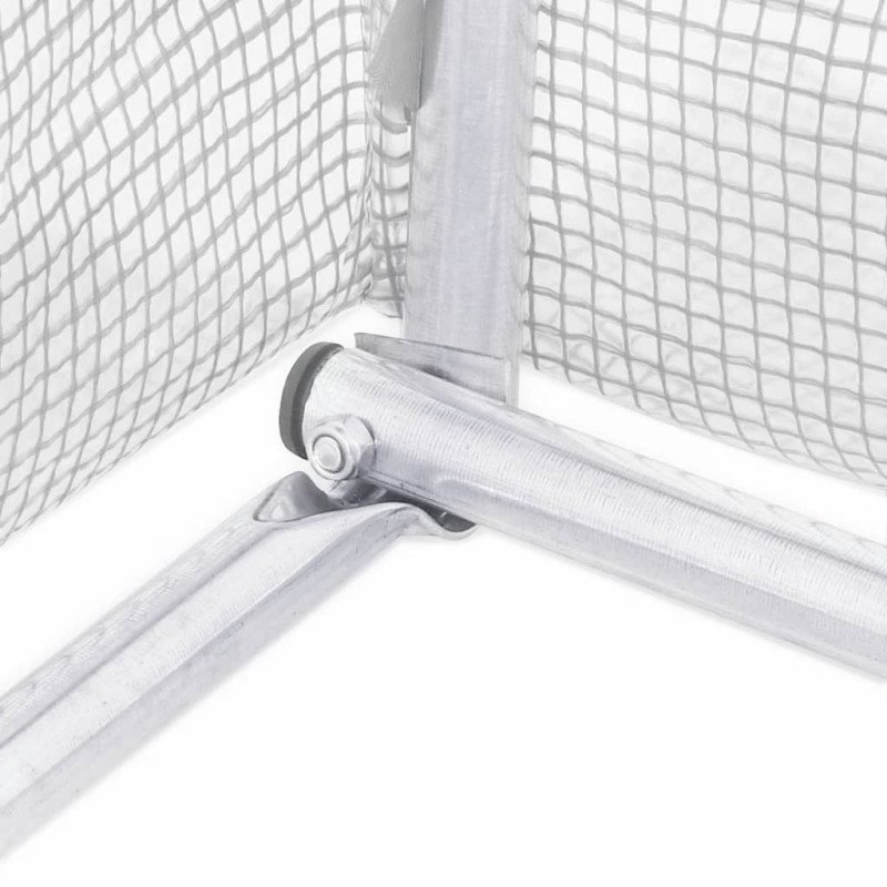 vidaXL Fóliovník s oceľovým rámom biely 30 m² 10x3x2 m