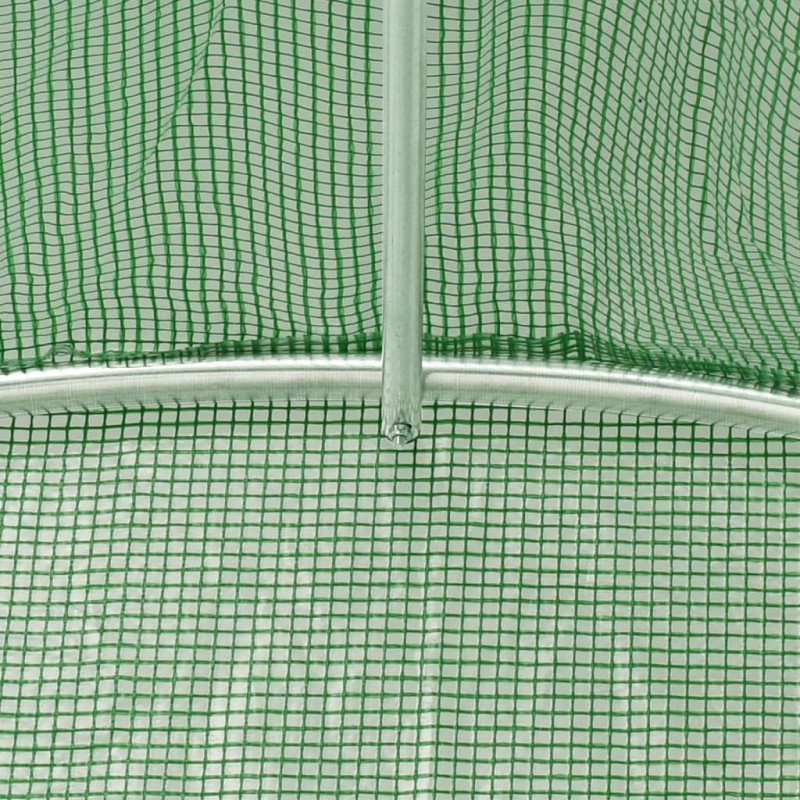 vidaXL Fóliovník s oceľovým rámom zelený 56 m² 14x4x2 m