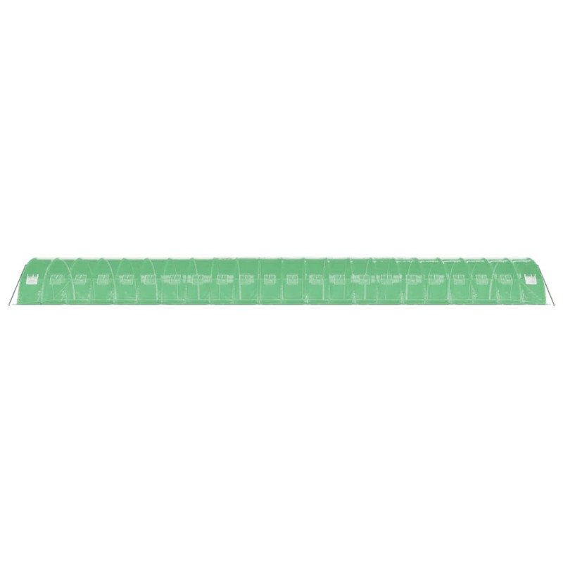 vidaXL Fóliovník s oceľovým rámom zelený 88 m² 22x4x2 m