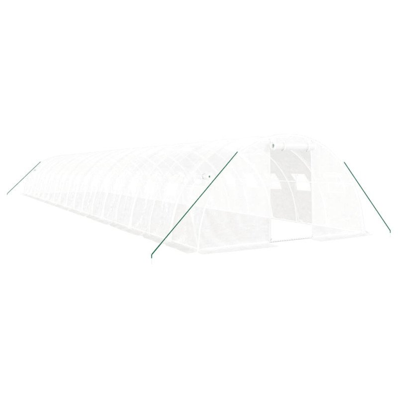 vidaXL Fóliovník s oceľovým rámom biely 72 m² 18x4x2 m