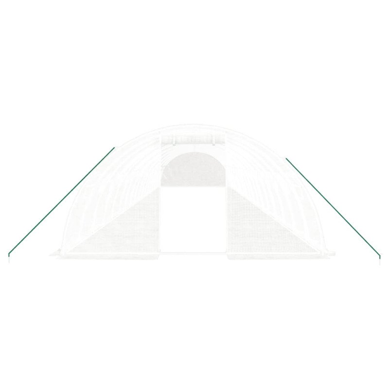 vidaXL Fóliovník s oceľovým rámom biely 72 m² 18x4x2 m