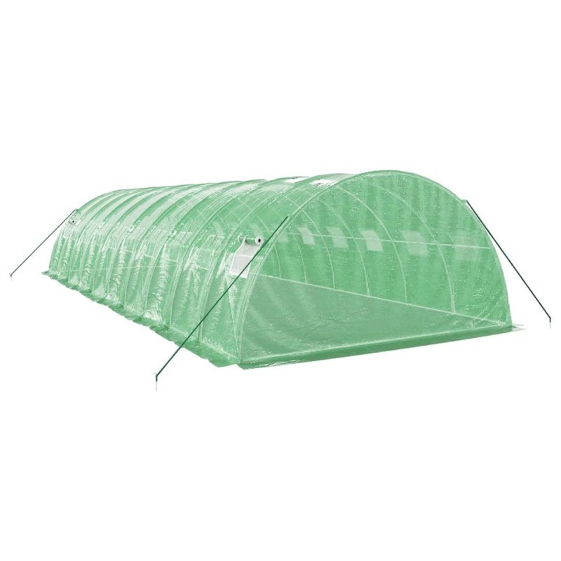 vidaXL Fóliovník s oceľovým rámom zelený 40 m² 10x4x2 m