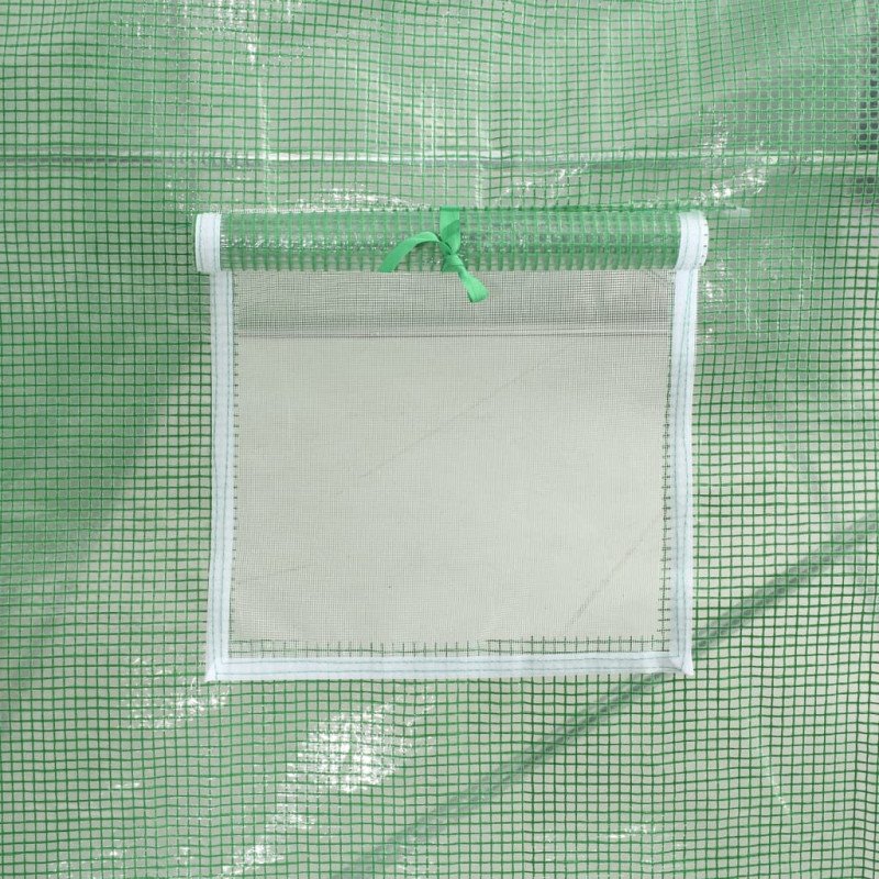 vidaXL Fóliovník s oceľovým rámom zelený 40 m² 10x4x2 m