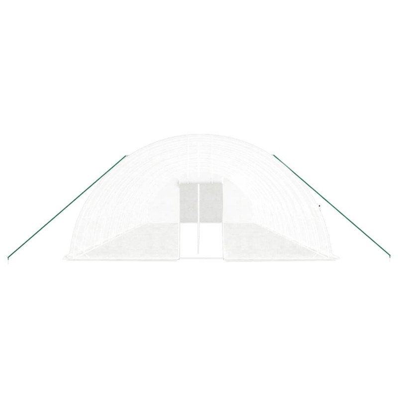 vidaXL Fóliovník s oceľovým rámom biely 84 m² 14x6x2,85 m
