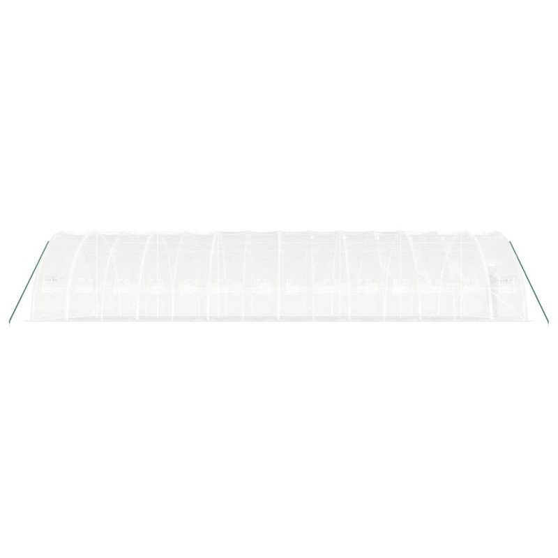 vidaXL Fóliovník s oceľovým rámom biely 84 m² 14x6x2,85 m