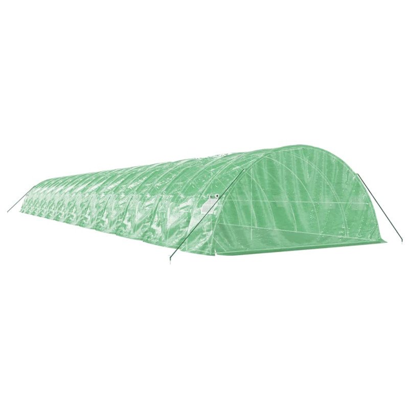 vidaXL Fóliovník s oceľovým rámom zelený 120 m² 16x5x2,3 m
