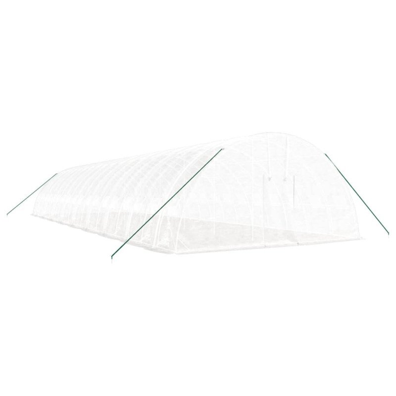vidaXL Fóliovník s oceľovým rámom biely 108 m² 18x6x2,85 m
