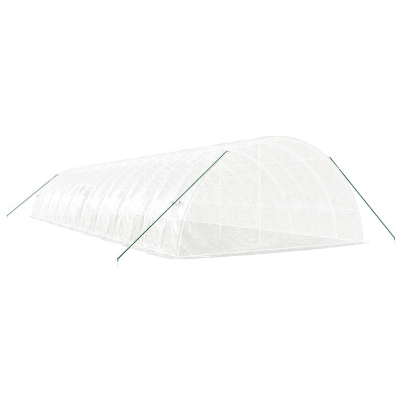 vidaXL Fóliovník s oceľovým rámom biely 108 m² 18x6x2,85 m