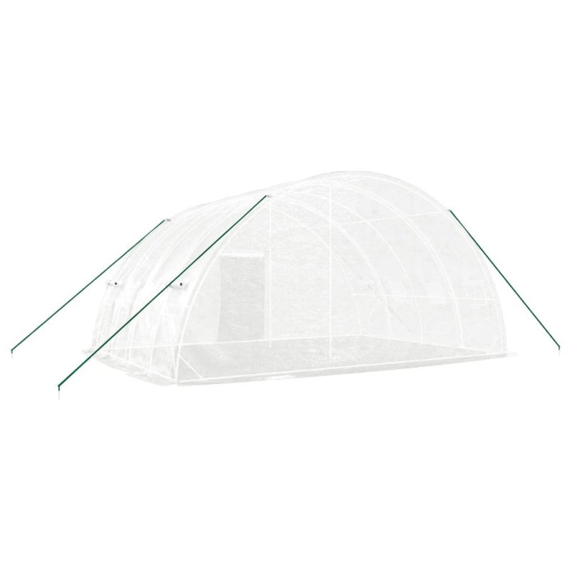 vidaXL Fóliovník s oceľovým rámom biely 24 m² 6x4x2,85 m