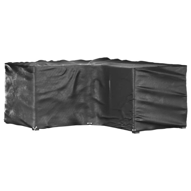 vidaXL Kryty na záhradný nábytok v tvare L 2ks 12 očiek 185x185x90 cm