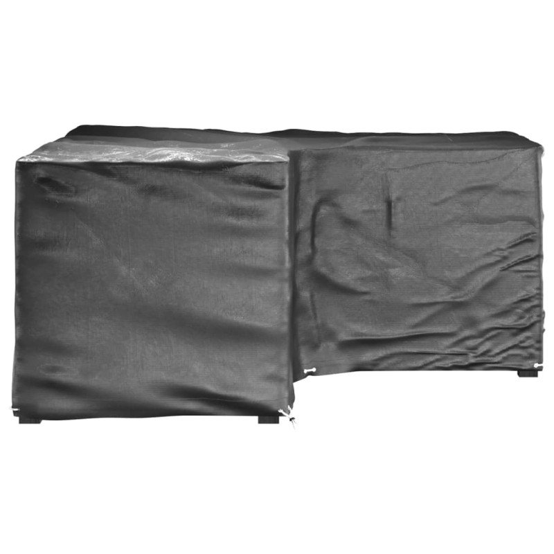 vidaXL Kryty na záhradný nábytok v tvare L 2ks 12 očiek 185x185x90 cm