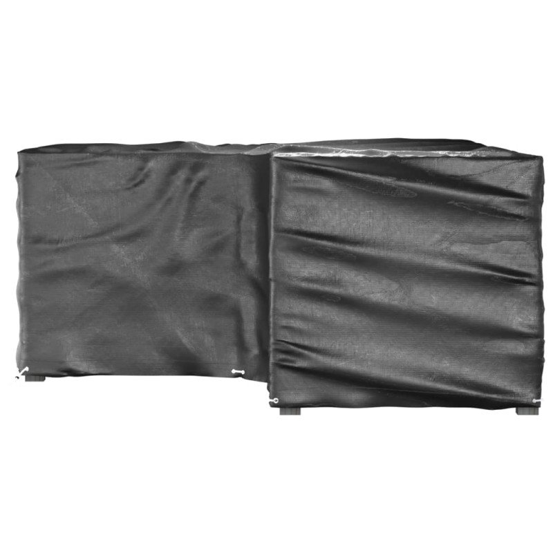 vidaXL Kryty na záhradný nábytok v tvare L 2ks 12 očiek 185x185x90 cm