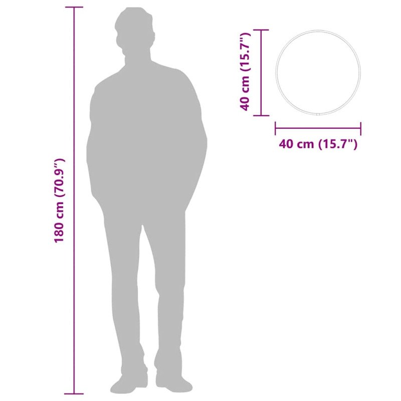 vidaXL Nástenné zrkadlo zlaté Ø 40 cm okrúhle