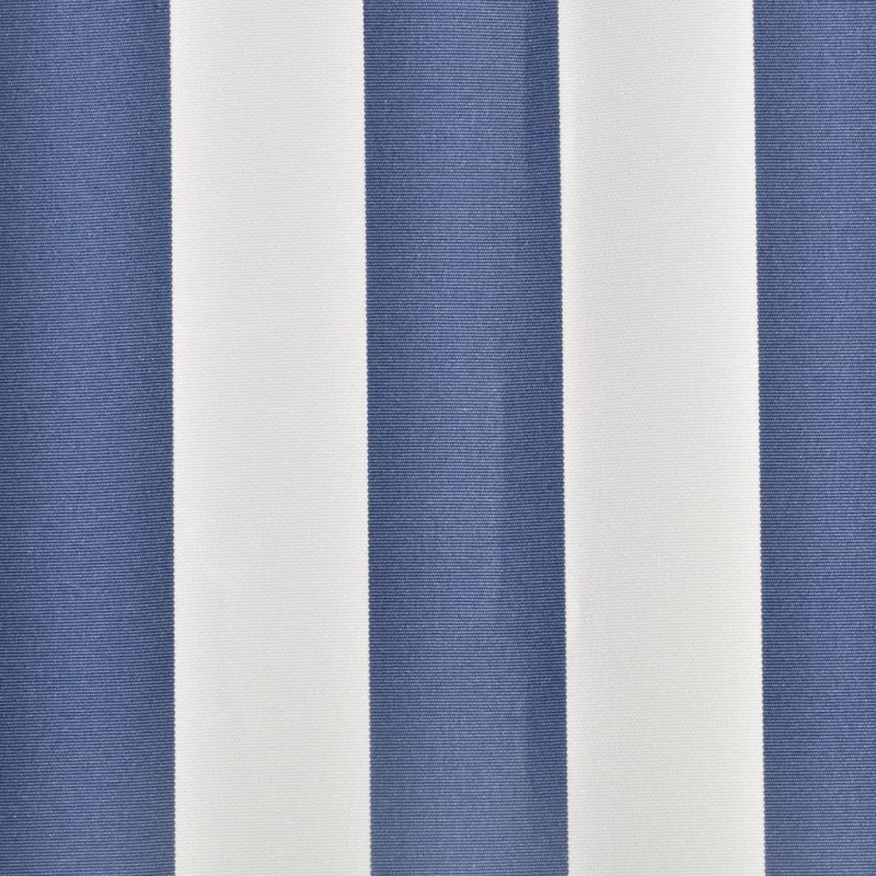 vidaXL Tieniaca plachta na markízu, plátená, modro biela 450x300 cm