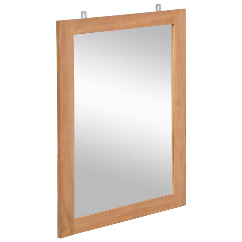 vidaXL Nástenné zrkadlo z masívneho teakového dreva 50x70 cm