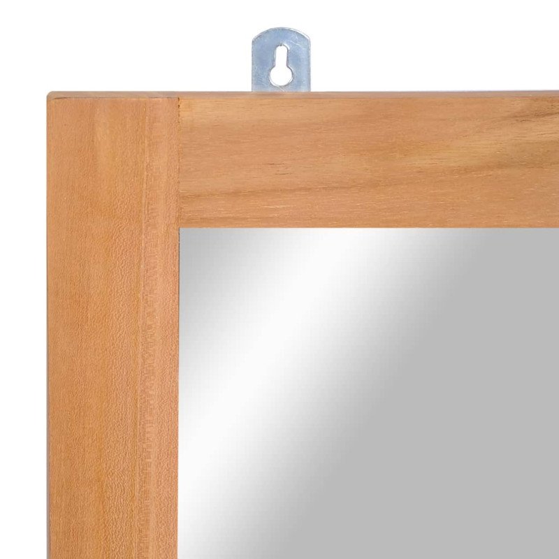 vidaXL Nástenné zrkadlo z masívneho teakového dreva 50x70 cm