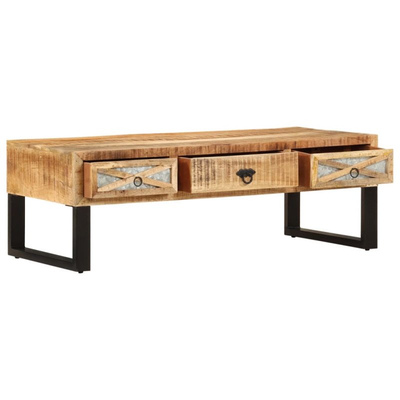 vidaXL Konferenčný stolík 110x50x38 cm masívne mangovníkové drevo