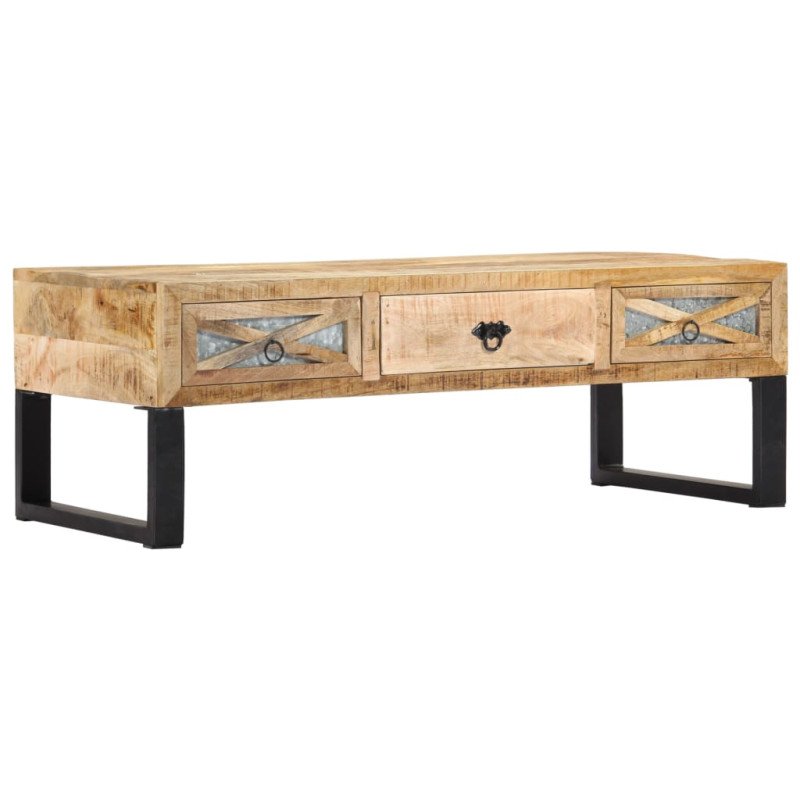 vidaXL Konferenčný stolík 110x50x38 cm masívne mangovníkové drevo