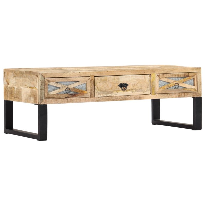 vidaXL Konferenčný stolík 110x50x38 cm masívne mangovníkové drevo