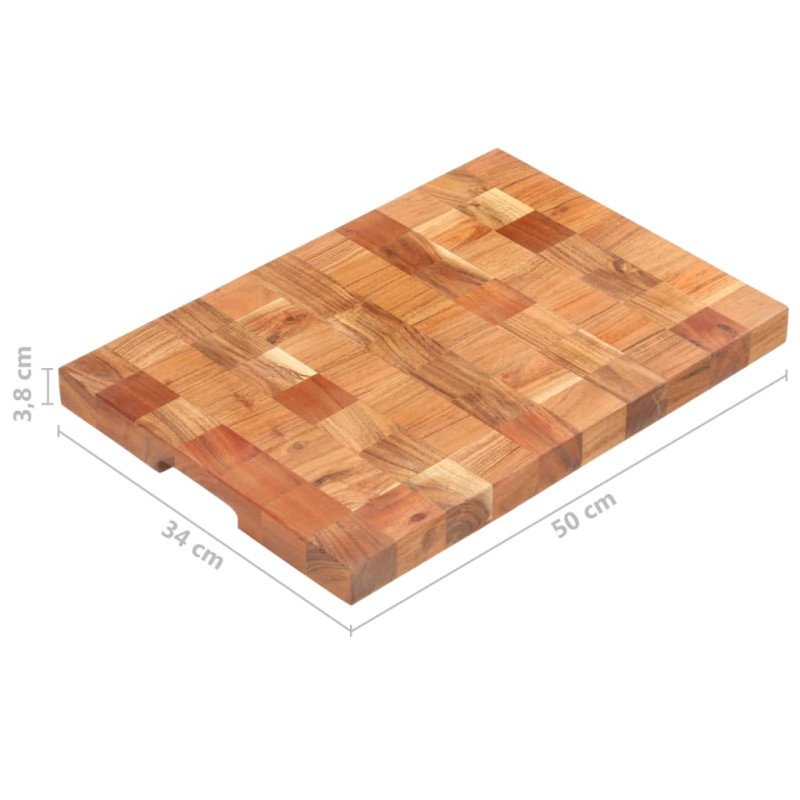 vidaXL Doska na krájanie 50x34x3,8 cm masívne akáciové drevo
