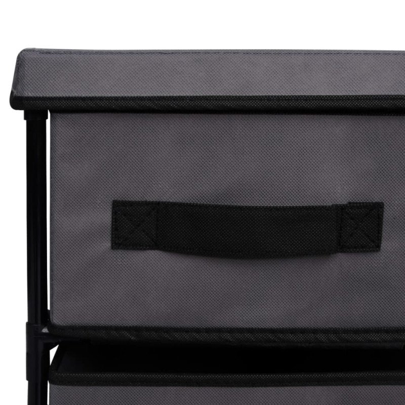 vidaXL Úložná skrinka so 6 zásuvkami sivá 55x29x55 cm oceľová