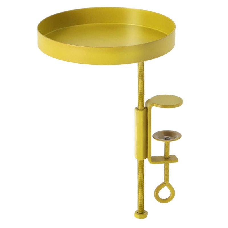 Esschert Design Podnos na rastliny so svorkou okrúhly zlatý S
