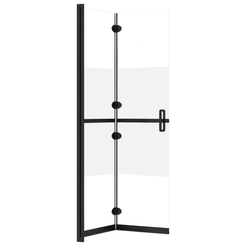 vidaXL Skladacia sprchová zástena polopriehľadné ESG sklo 70x190 cm