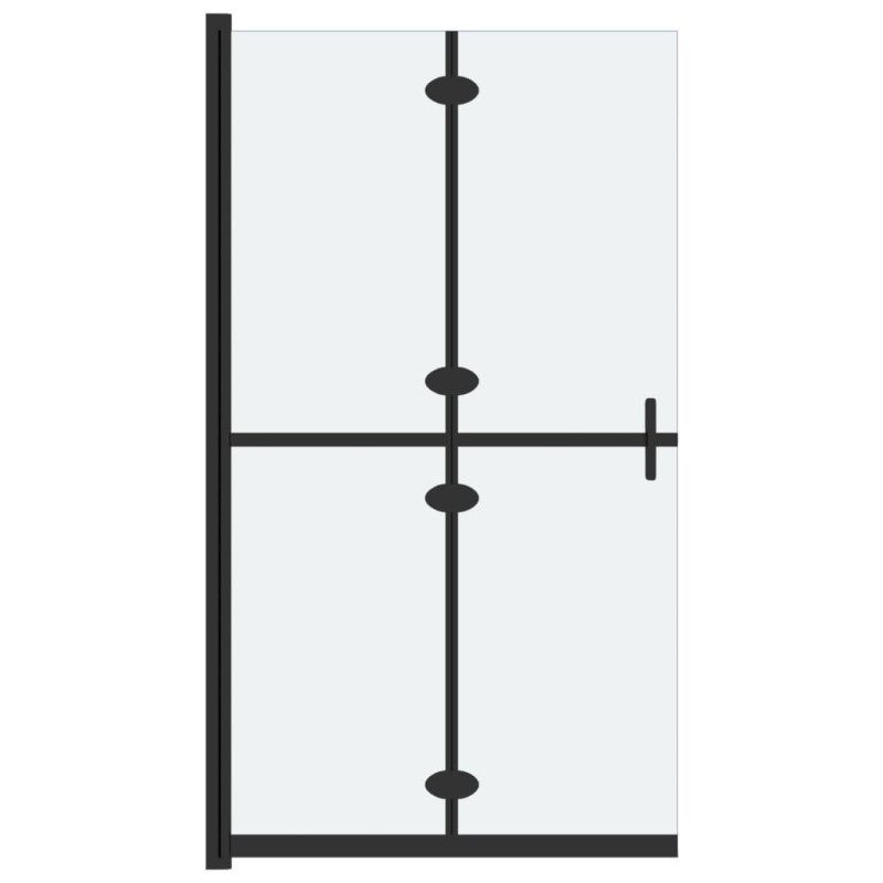 vidaXL Skladacia sprchová zástena nepriehľadné ESG sklo 70x190 cm