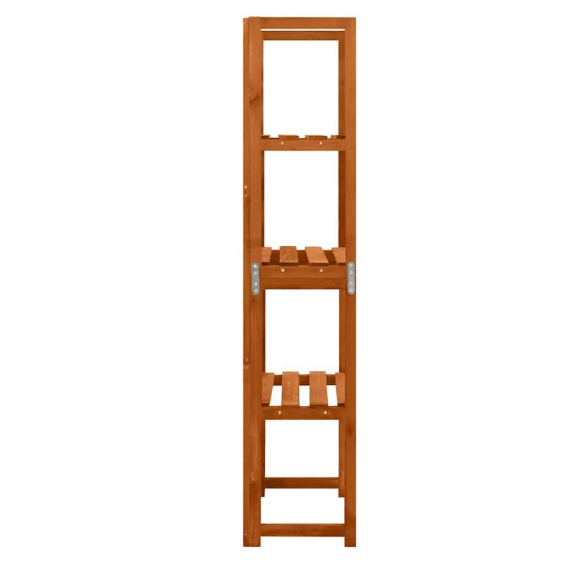 vidaXL Mriežka na rastliny z jedľového dreva s poličkami 55x30x140 cm