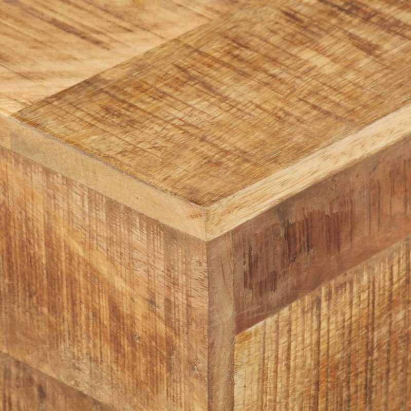 vidaXL Príručný stolík 30x30x33 cm surový mangovníkový masív