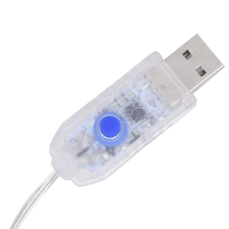 vidaXL LED svetelný záves s hviezdami 500 LED studený biely 8 funkcií