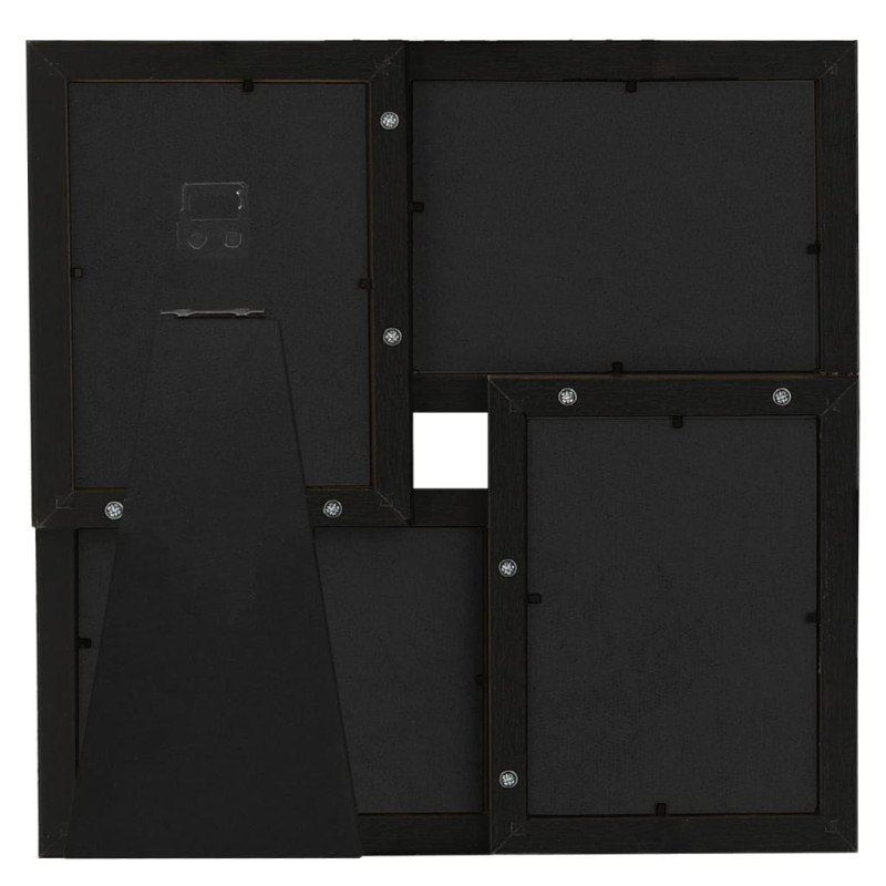 vidaXL Kolážový fotorámik na 4 fotky (10x15 cm) čierny MDF