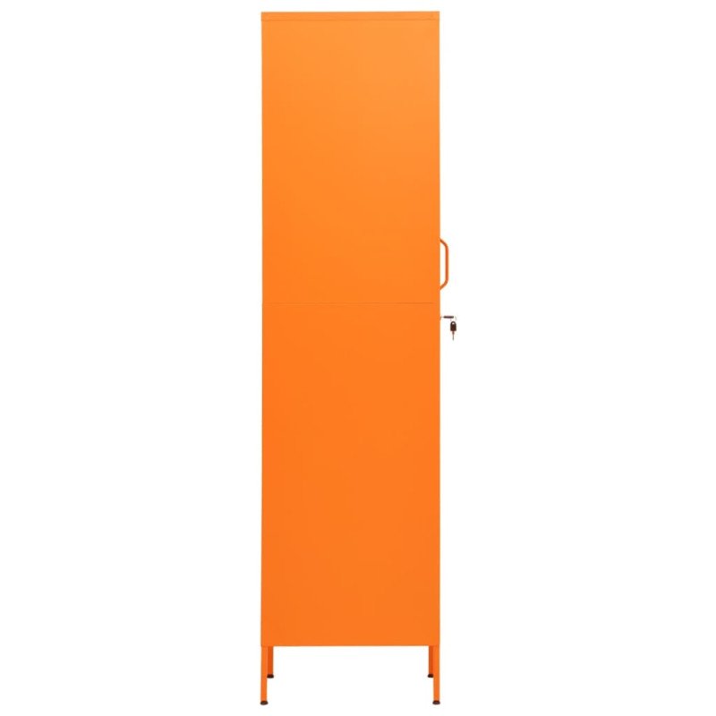 vidaXL Uzamykacia skriňa oranžová 35x46x180 cm oceľová