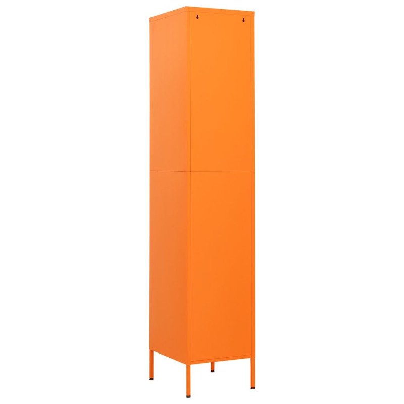 vidaXL Uzamykacia skriňa oranžová 35x46x180 cm oceľová